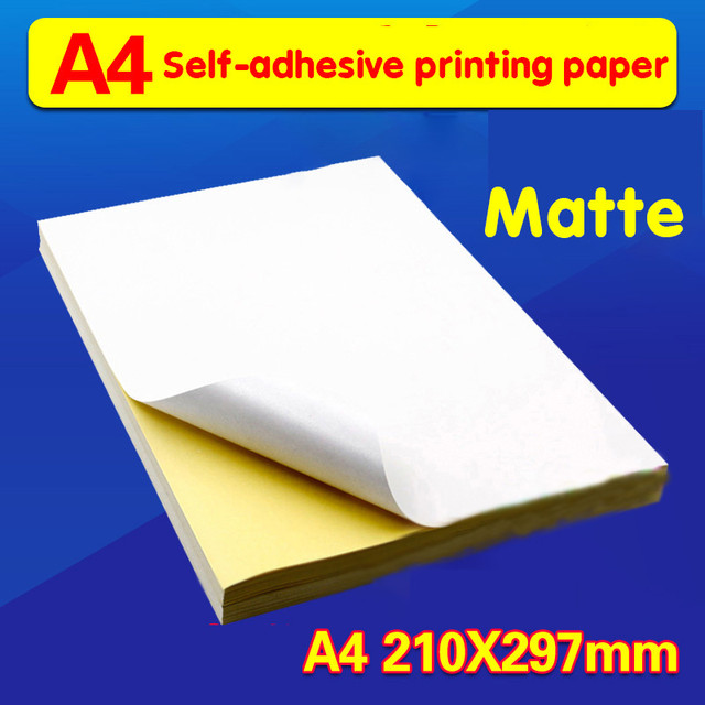 100 Sheets of A4 White Inkjet Laser Printer Paper Craft Copier Stickers  Matte Writing Paper Thickened Printable Label Paper - AliExpress